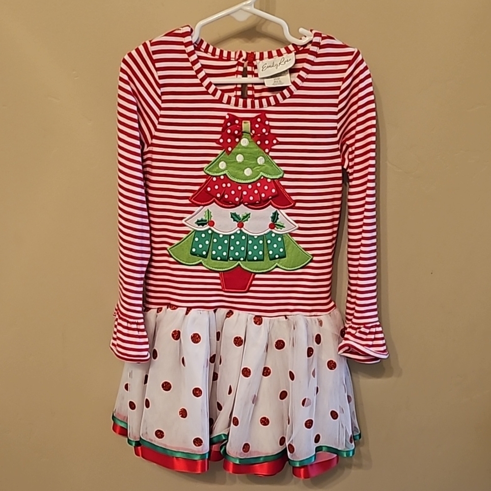 Candy Castle Red Striped Christmas Dress